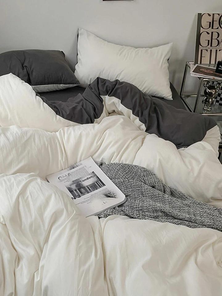 white reversible duvet set