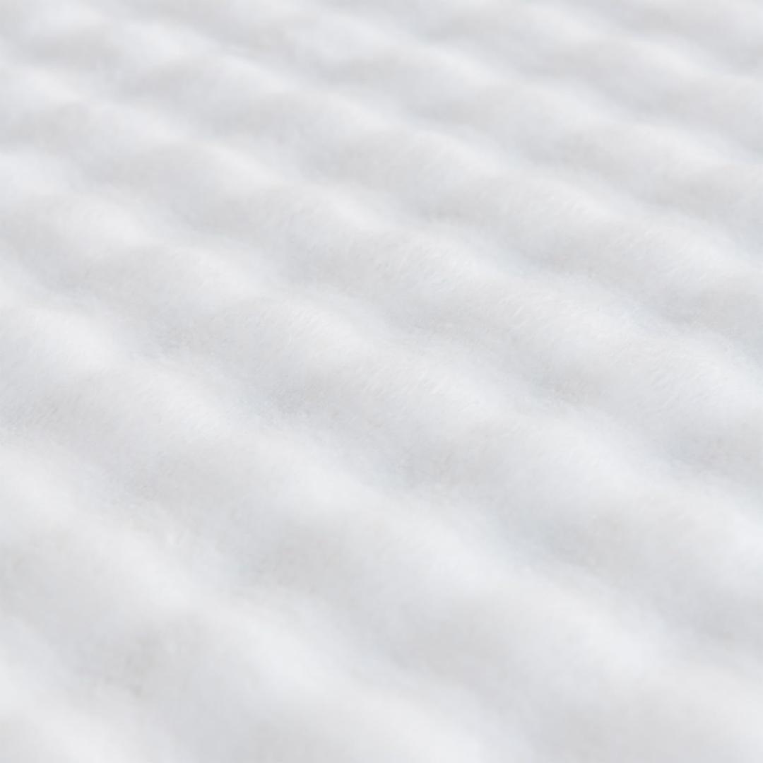 Ultra Soft Faux Fur Throw Blanket Super Soft Cozy Thick Bubbles Blanket Office, Sofa, Chair, Bedroom, 1Piece, White - Image 3