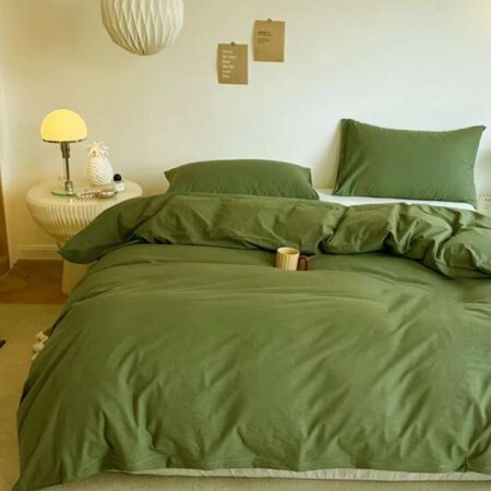 Olive green duvet set