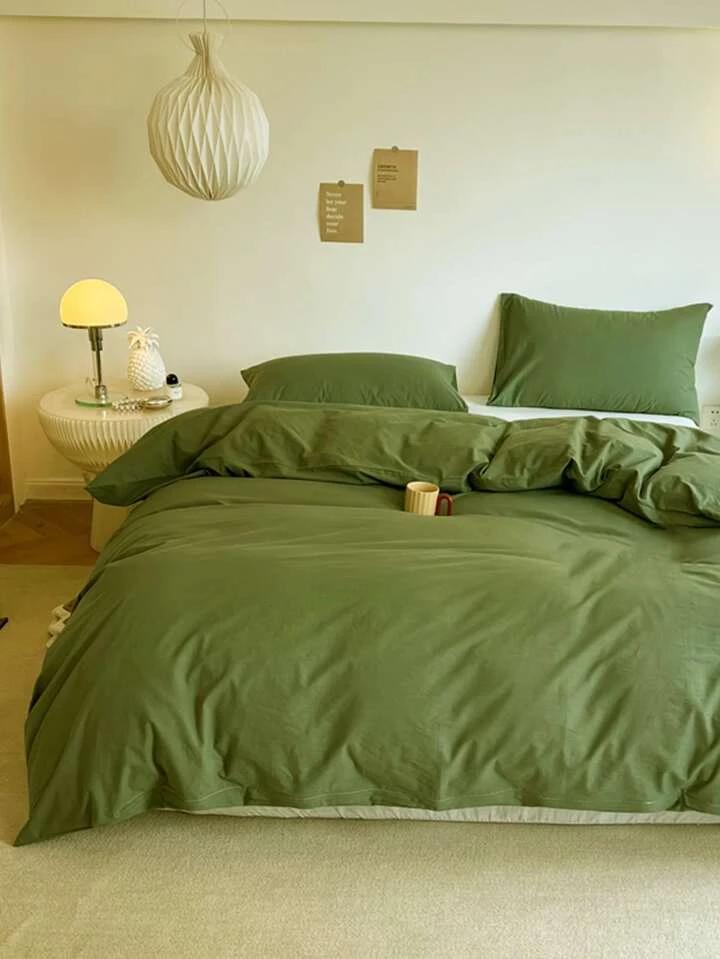 Olive green duvet set