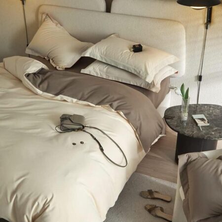 brown reversible duvet set