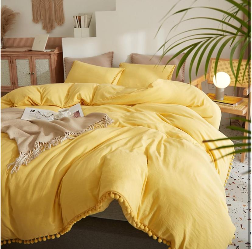 pom pom duvet cover set