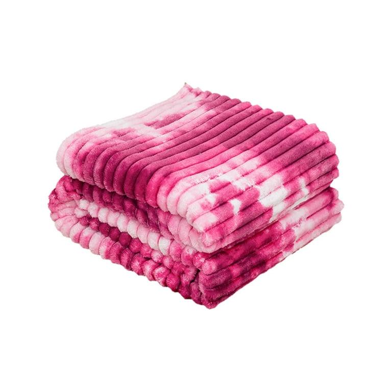 pink tie-dye throw blanket