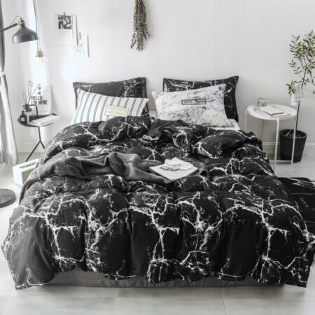 black marble duvet set