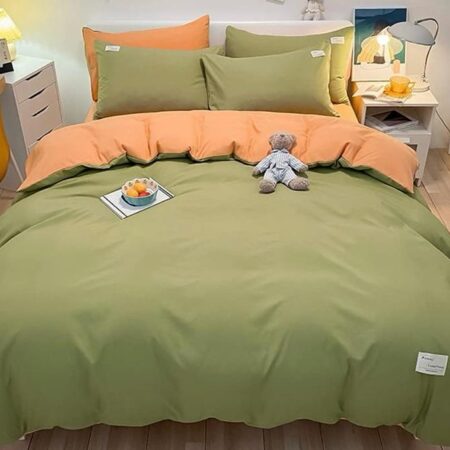 green reversible duvet set